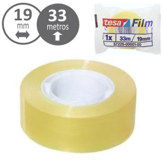 Cinta de embalar Tesa Basic 50 mm x 66 mts, precinto transparente para  embalaje, económico 58570