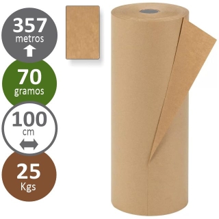Bobina rollo papel Kraft embalar