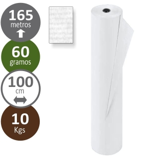 Rollo papel continuo blanco embalaje