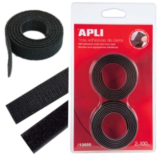 Velcro negro Apli Rollo