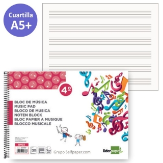 Block de msica, Libreta, Liderpapel