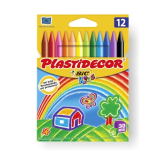 Ceras Plastidecor 12 Colores Bic