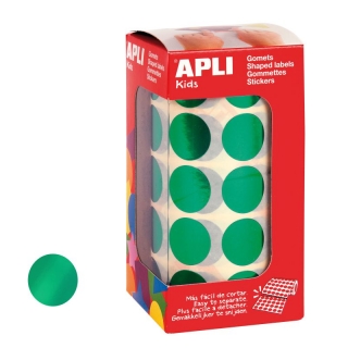 Gomets Apli 12050 Circulos Verde metalizado