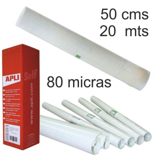 Plastico adhesivo transparente,rollo 0.5x20 metros,