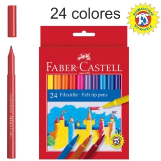 Rotuladores Faber-castell 24 Colores, escolares,