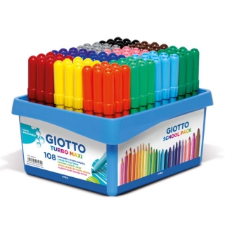 Schoolpack 108 Rotuladores Giotto Turbo