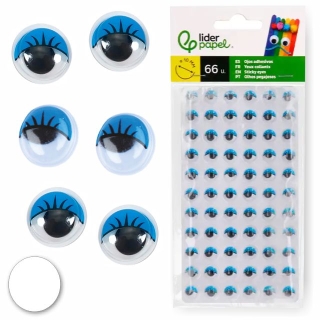 Ojos Adhesivos, ojitos 3D para manualidades  Liderpapel MX09