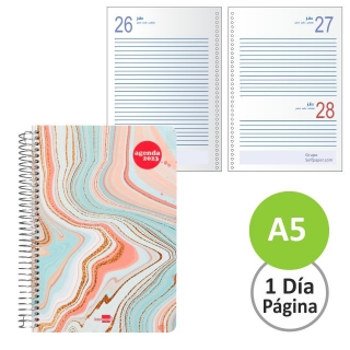 Agenda diaria espiral metalico