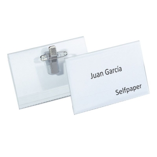 Distintivo Portanombres funda identificacin Fellowes