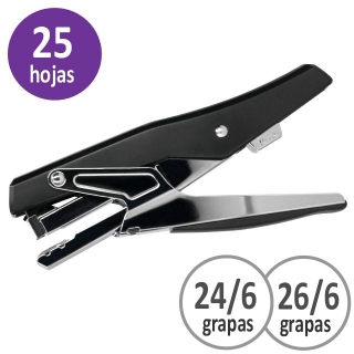 Grapadora tenaza pinza metlica 25 hjs,  Q-connect KF14867