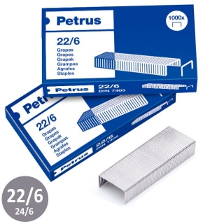 Grapas Petrus n 22/6 Galvanizada, plateada  55723