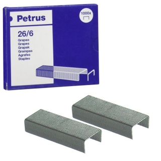 Grapas Petrus 26/6 Galvanizada - Plata  55711