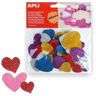 Corazones de Goma Eva con