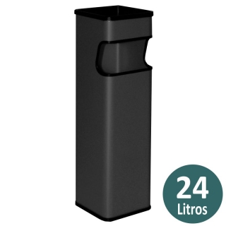 Cenicero Papelera metlico negro  Liderpapel 403-N