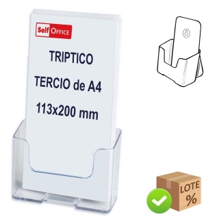 Expositor tipo metacrilato, sobremesa y pared,  Self-office 77501