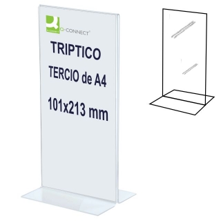 Expositor portaprecios sobremesa en T, 2  Q-connect QF-11111CSTP