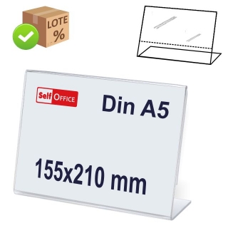 Expositor Sobremesa A5 Horizontal inclinado en  Self-office 47505