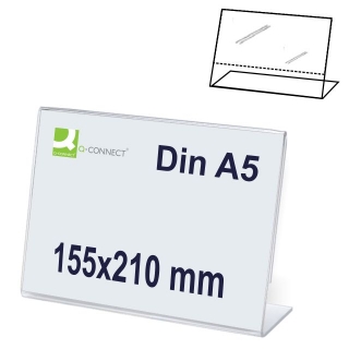 Expositor Sobremesa tipo metacrilato en L  Q-connect QF-11005CSTP