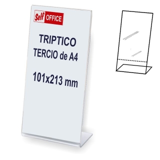 Expositor tipo metacrilato inclinado en L,101x213,  Self-office 45201