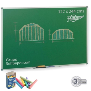 Pizarra verde para tiza semi-brillo 122x244  Faibo 11VS-6T