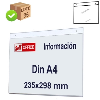 Placa tipo Metacrilato transparente pared Din A4 Horizontal