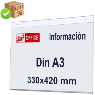 Placa pared transparente Din A3 Horizontal  Self-office 48000