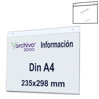 Placa tipo metacrilato pared Din A4  Archivo-2000 10804CSTP