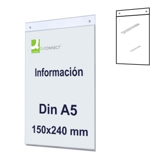 Placa tipo metacrilato pared Din A5,  Q-connect QF-10705CSTP