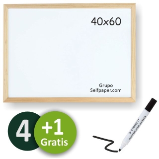 Pizarra blanca borrable 40x60