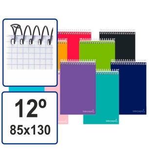 Block de notas vertical, con gusanillo,  Liderpapel BQ02