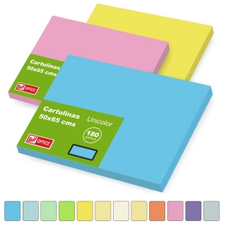 Cartulinas grandes 50x65 cms colores claros  Liderpapel CX61