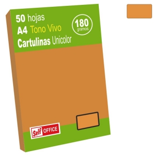 Cartulinas Din A4 Folio Marrn Pte  Self-office 30102