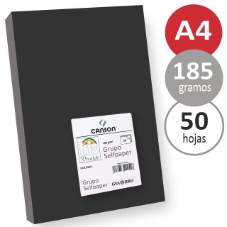Cartulinas Din A4 folio Negro, Canson,  C200040179