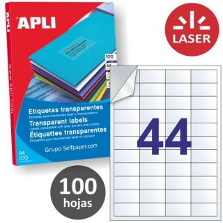 Etiquetas transparentes Apli 12962, 48,5