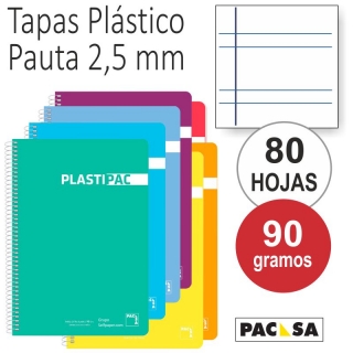Libreta Tapas plástico Plastipac