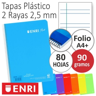 Libretas Tapas plstico Enri Plus 90  400133586