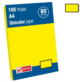 Papel Color amarillo vivo limon Din  Liderpapel PC46