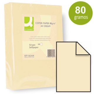 Papel de color Din A4, crema  Q-connect KF16264