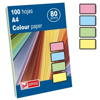Papel de colores A4 100 hojas