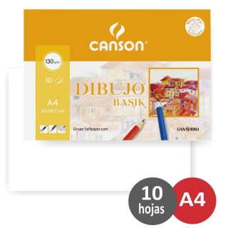 Papel dibujo Basik Din A4 Paquete  Canson 0406331