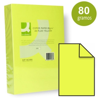 Papel Din A4 amarillo Fluorescente,