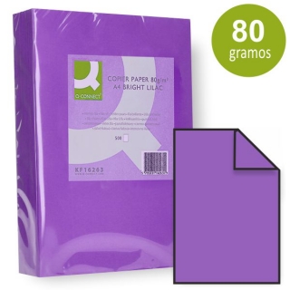 Papel Din A4 color morado violeta,  Q-connect