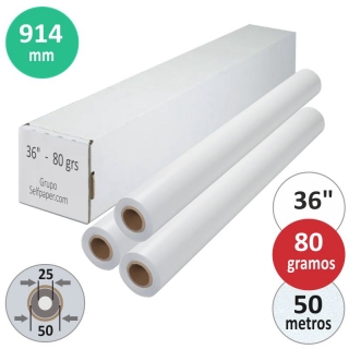 Papel plotter rollo 914