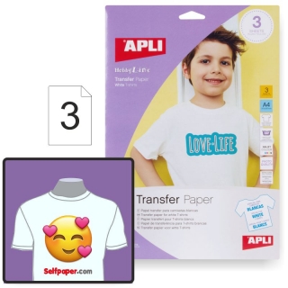 Papel Transfer Apli 17168 camisetas, Prendas