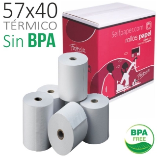 Rollos papel trmico 57x40x12