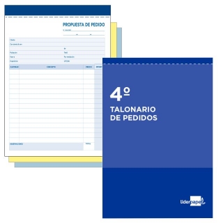 Talonario Pedidos Triplicado. Original y 2  Liderpapel