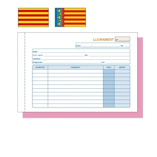 Talonario T-79C Lliuraments Nota entrega