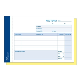 Talonarios de facturas T-64,