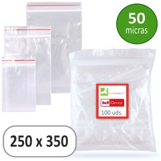 Bolsas autocierre minigrip 250x350 mm Folio  Q-connect KF11365