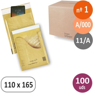 Caja 100 bolsas sobres acolchados